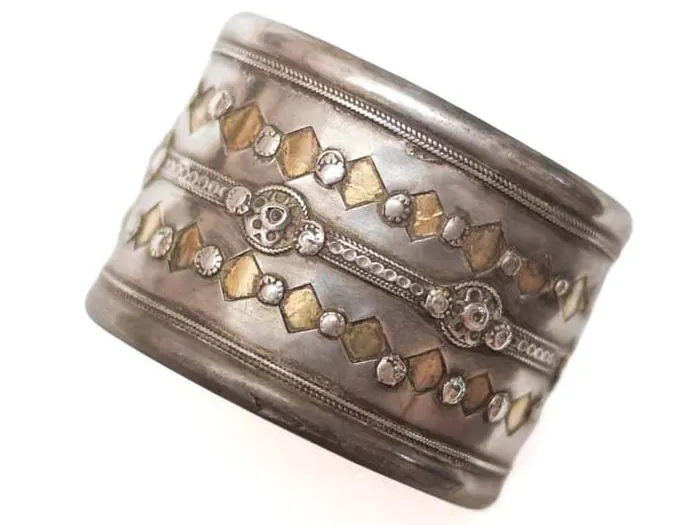 Silver & Gold Plated Turkmen Bracelet