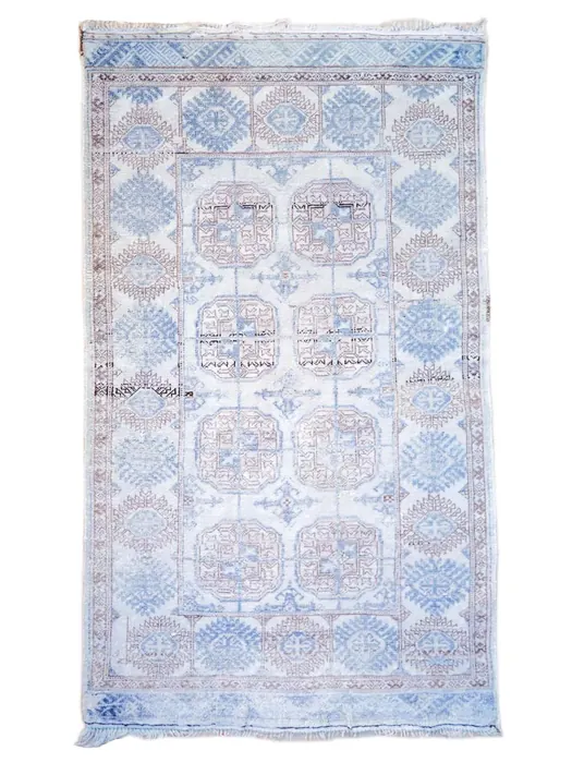Hand-Woven Bukhara Gül (Flower) Pile Rug