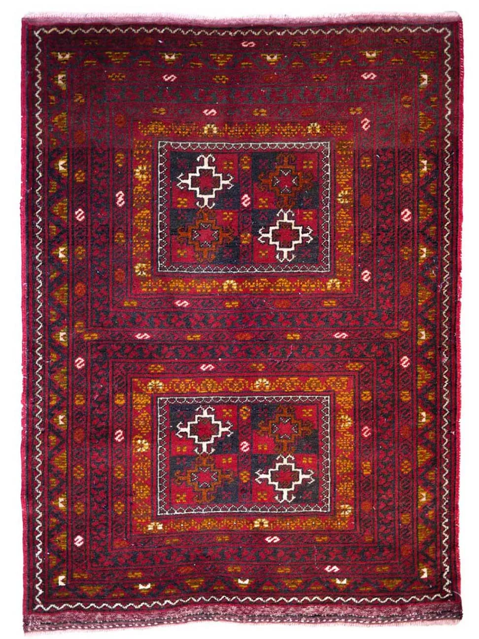Hand-Woven Pile Baluchi Rug
