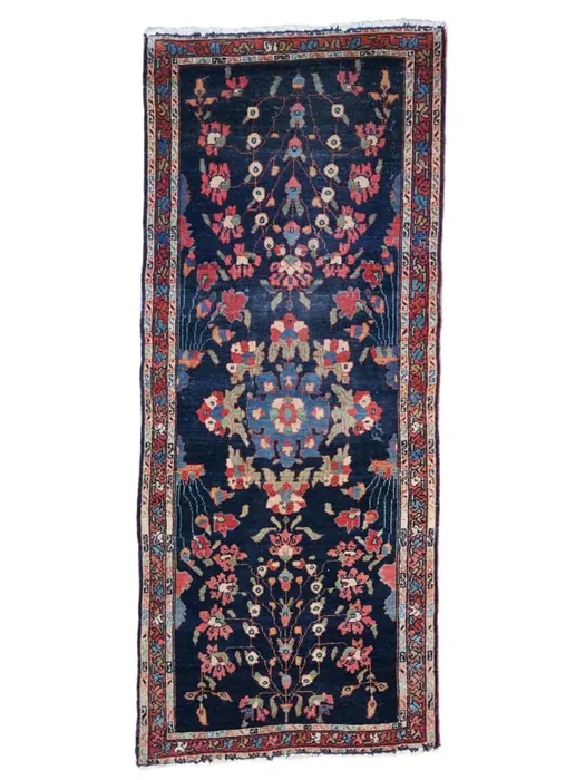Hand-Woven Old Persian Tree-of-Life Rug