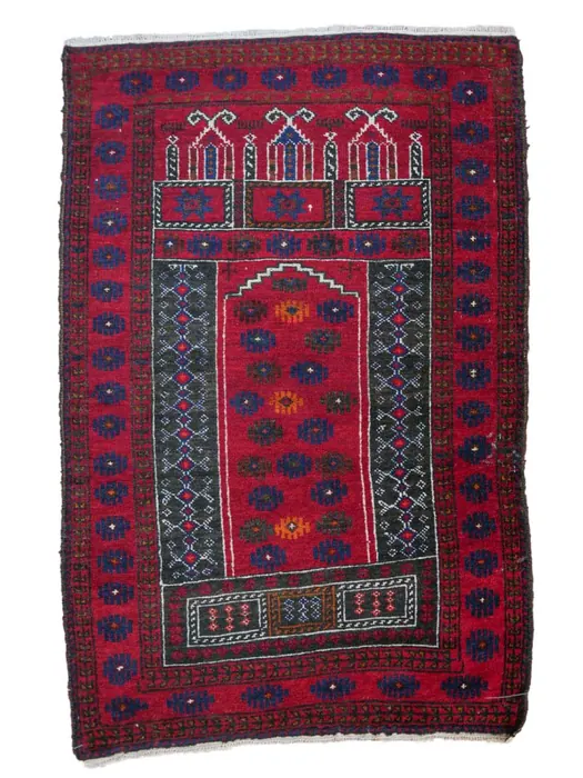 Herat Baluch Pile Prayer Rug