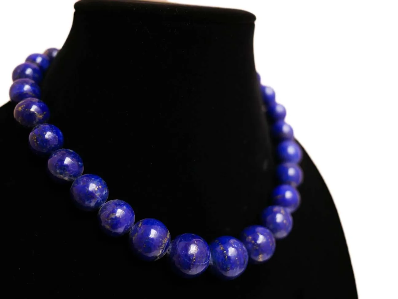 Pure Lapis Lazuli Bead Necklace (Large)