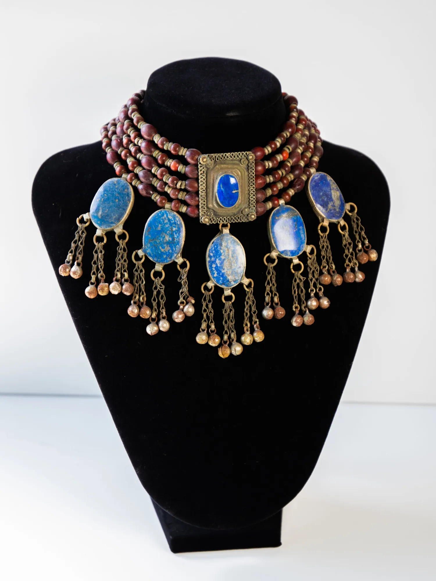 lapis lazuli kuchi locket necklace
