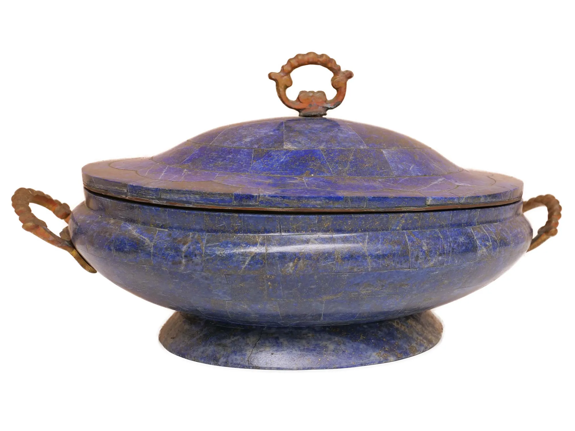 Lapis Lazuli Mosaic Fruit/Snack Serving Bowl Dish