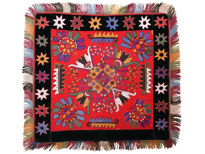 Kazakhs Silk Needlework Dowry Table Cloth