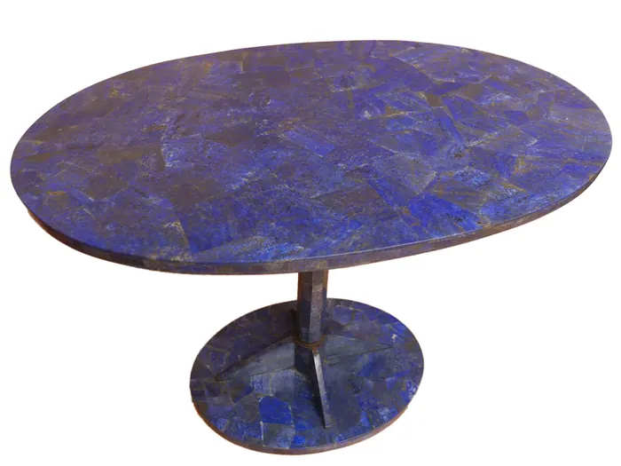Lapis Lazuli Mosaic Oval Table