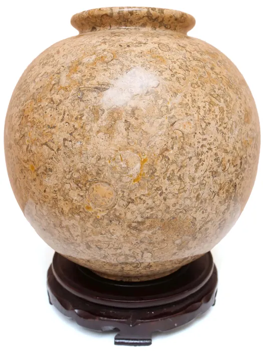 River Rock Trilobite Fossil Vase