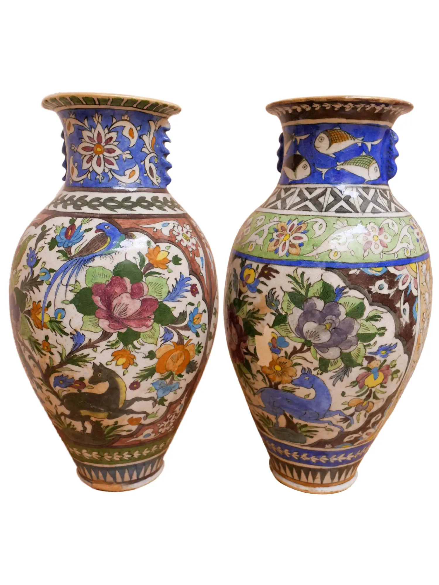Pair of Persian New Year Good Luck Vases